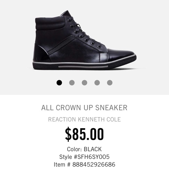 kenneth cole black high top sneakers